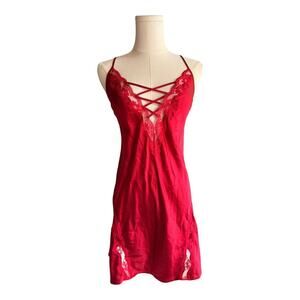 Victorias secret red lace lingerie